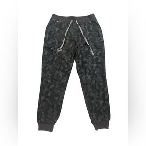 Figs Technical Zamora FREEx Lined Camo Bonsai Jogger Scrub Pant Black Grey Large